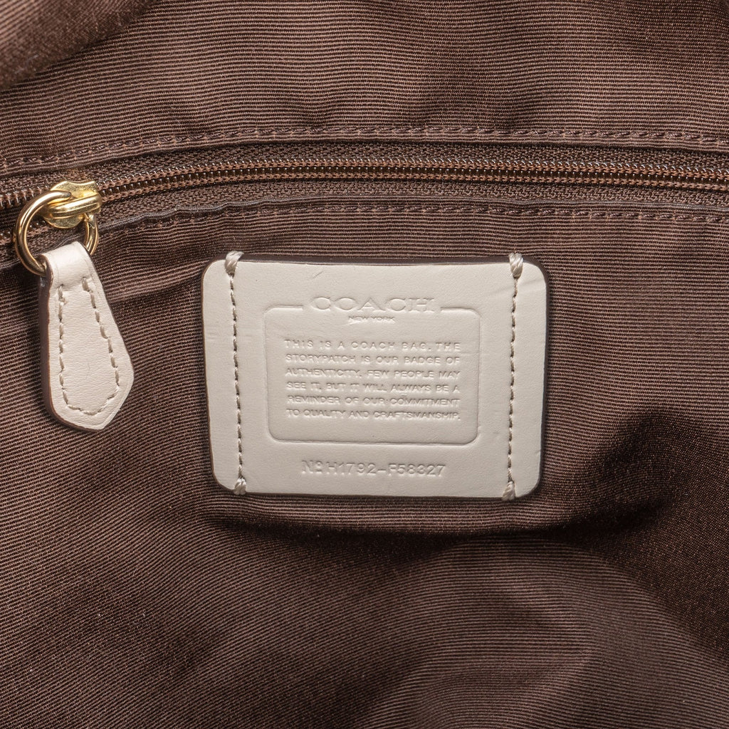 Coach Monogram Signature Canvas Celeste Convertible Hobo Crossbody Bag