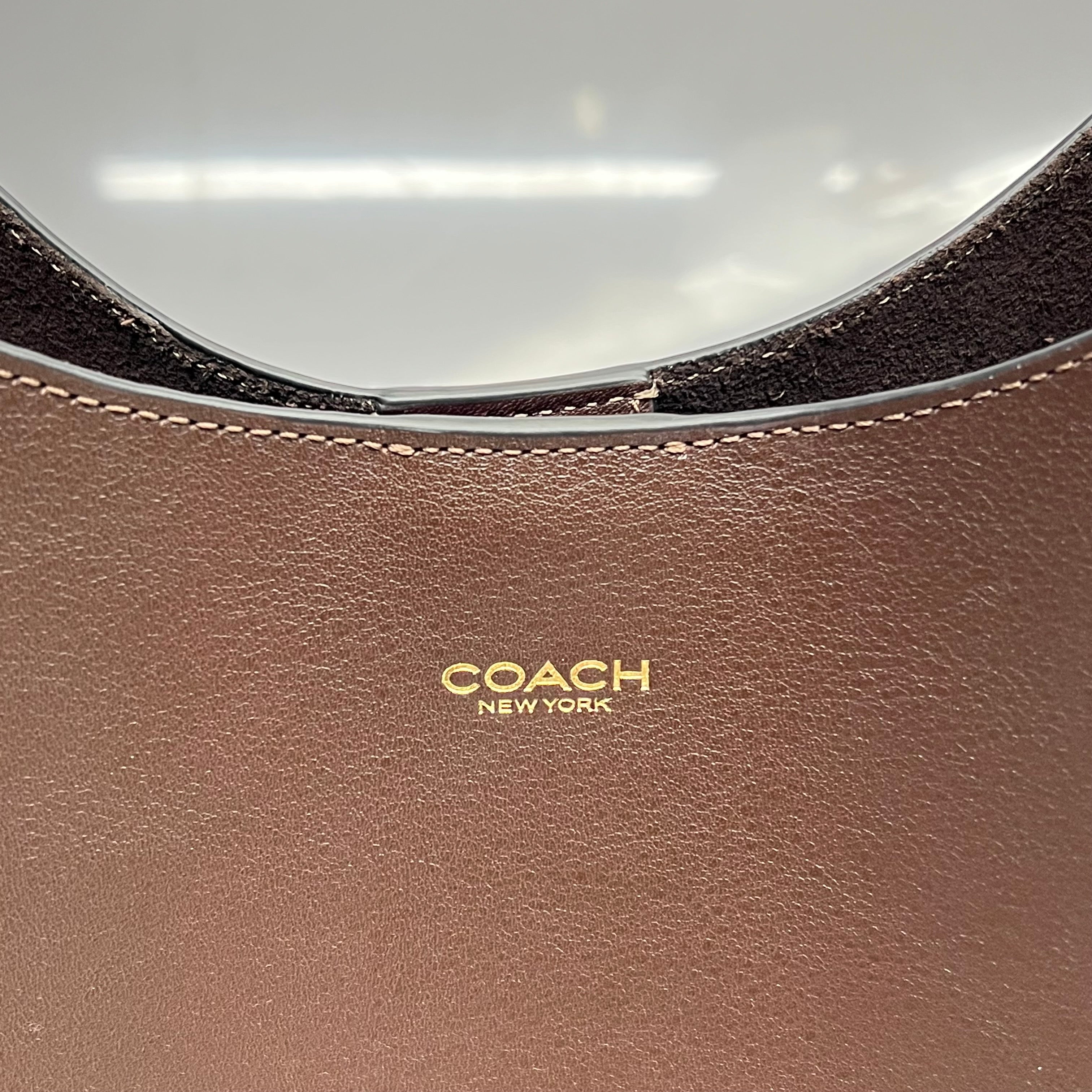 COACH Brooklyn Shoulder Bag 39 Smooth Leather Large 15.25x17x4" Maple CU044