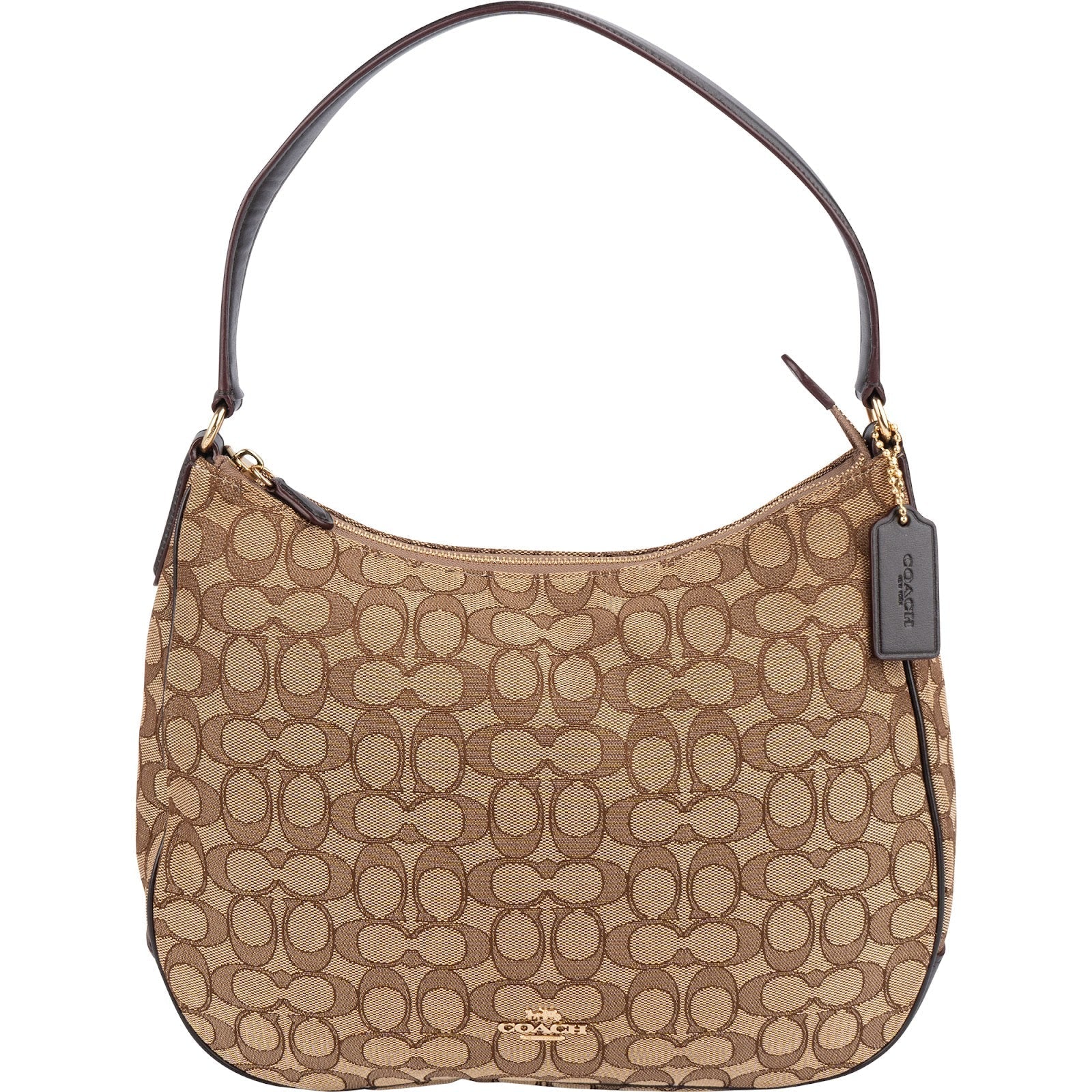 Coach Monogram Signature Canvas Hobo Shoulder Bag
