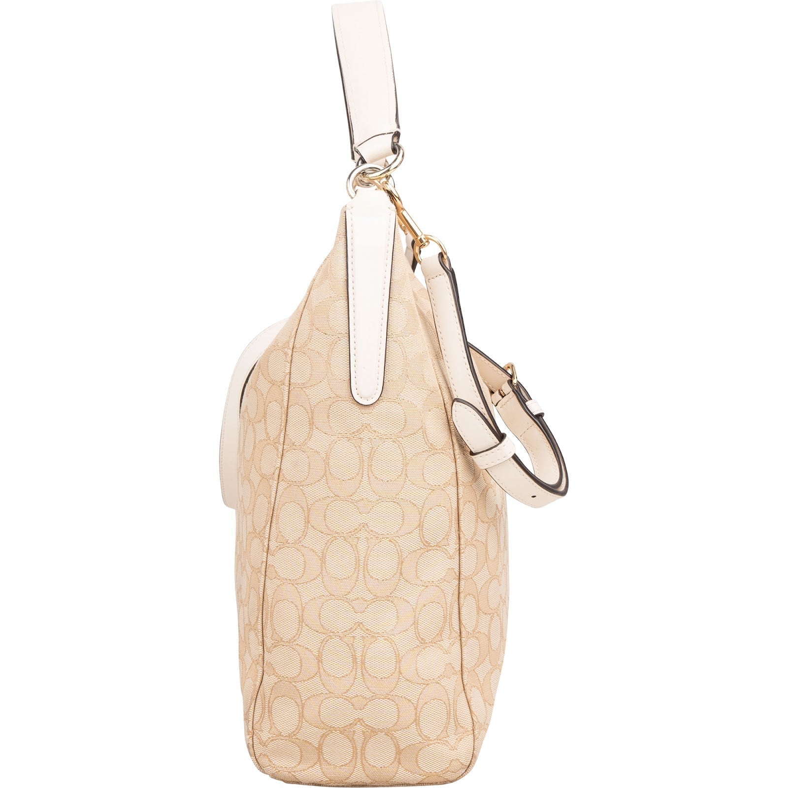Coach Monogram Signature Canvas Celeste Convertible Hobo Crossbody Bag