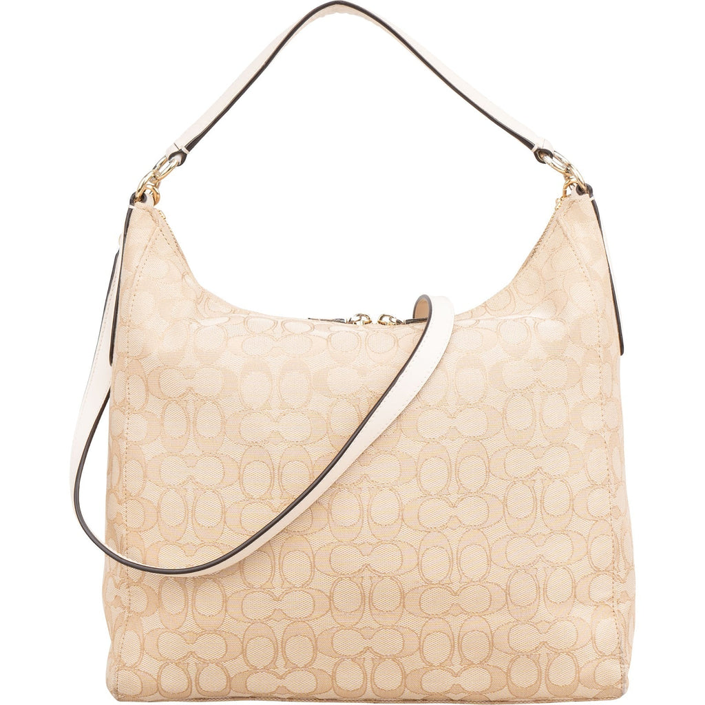 Coach Monogram Signature Canvas Celeste Convertible Hobo Crossbody Bag