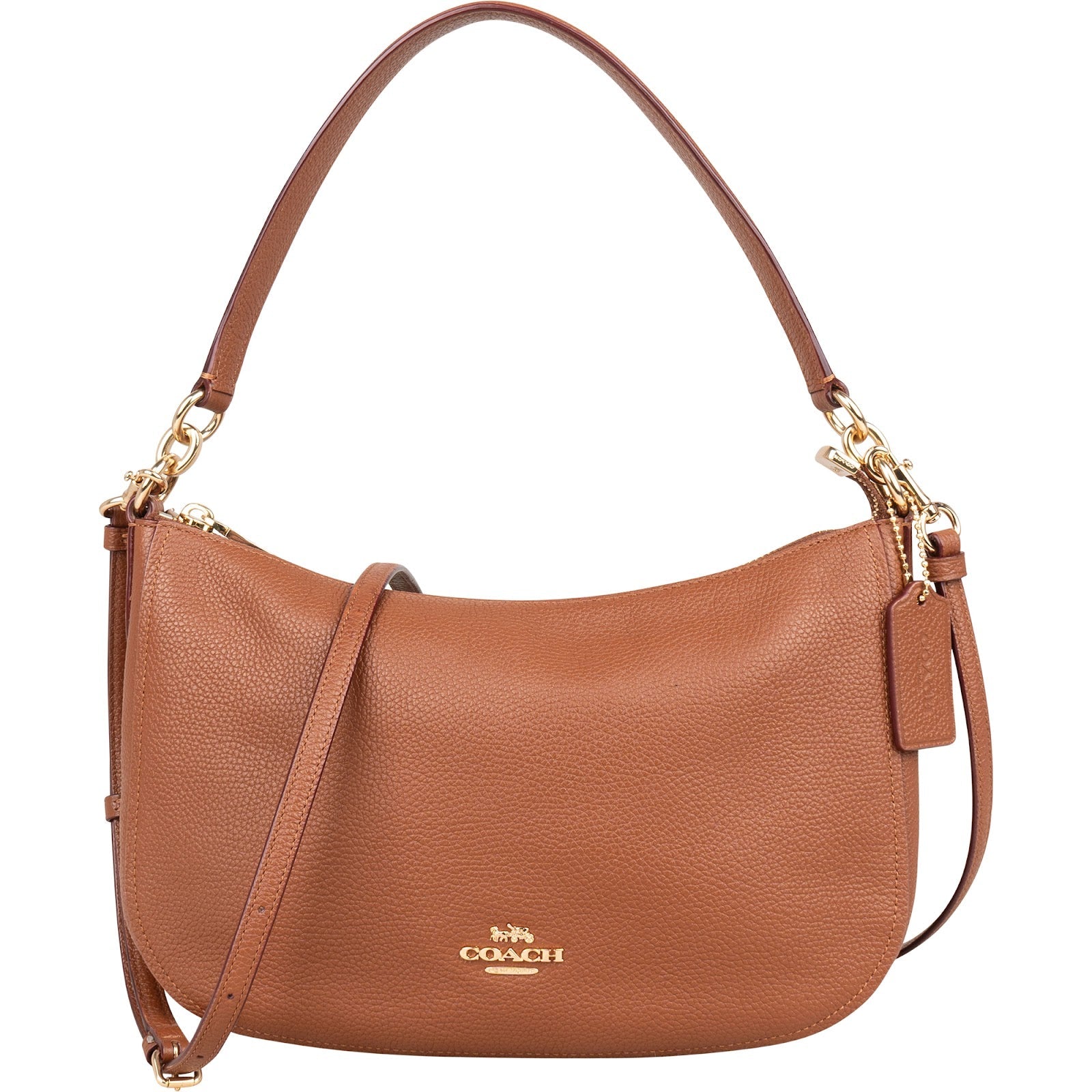 Coach Pebbled Leather Cary Shoulder Crossbody Bag