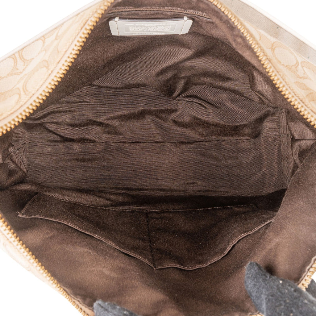 Coach Monogram Signature Canvas Celeste Convertible Hobo Crossbody Bag