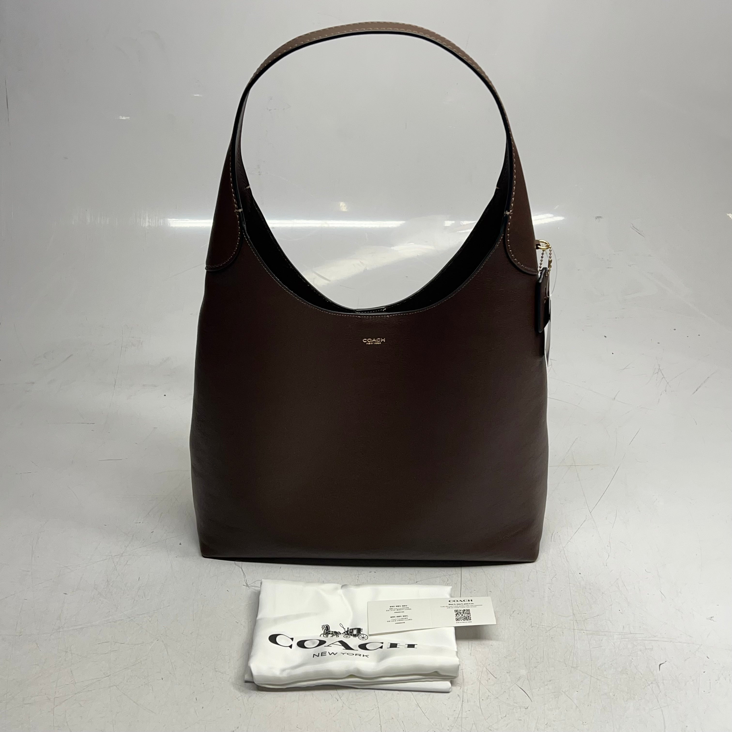 COACH Brooklyn Shoulder Bag 39 Smooth Leather Large 15.25x17x4" Maple CU044