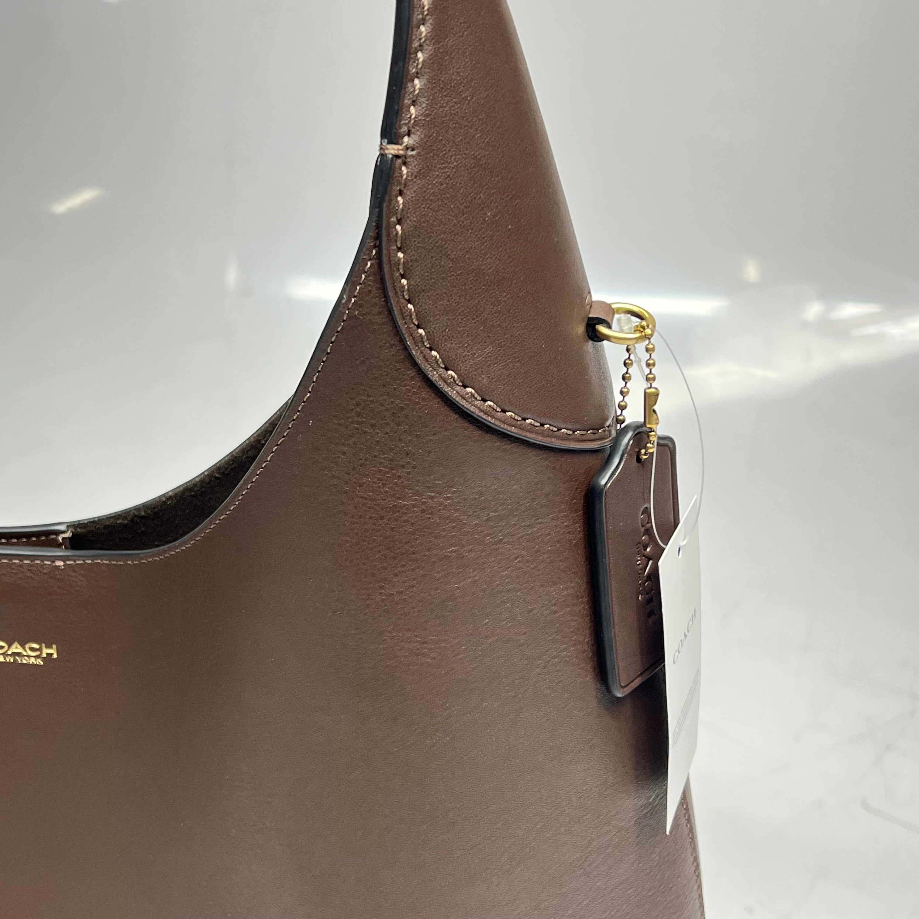 COACH Brooklyn Shoulder Bag 39 Smooth Leather Large 15.25x17x4" Maple CU044