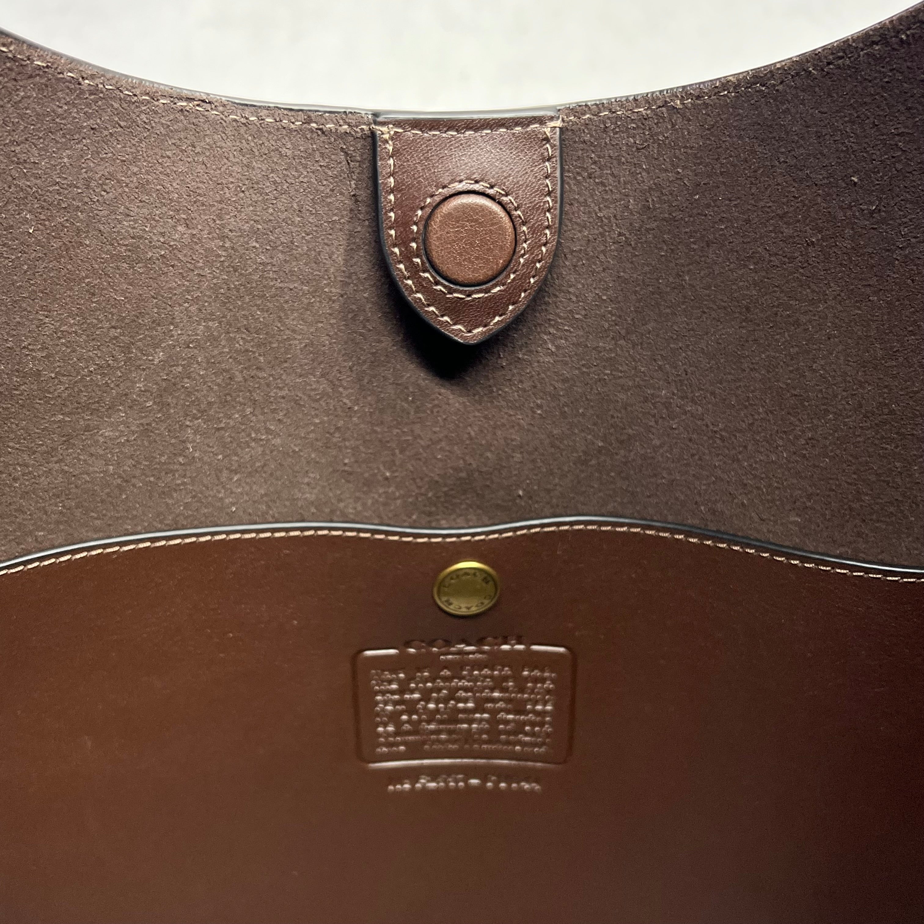 COACH Brooklyn Shoulder Bag 39 Smooth Leather Large 15.25x17x4" Maple CU044