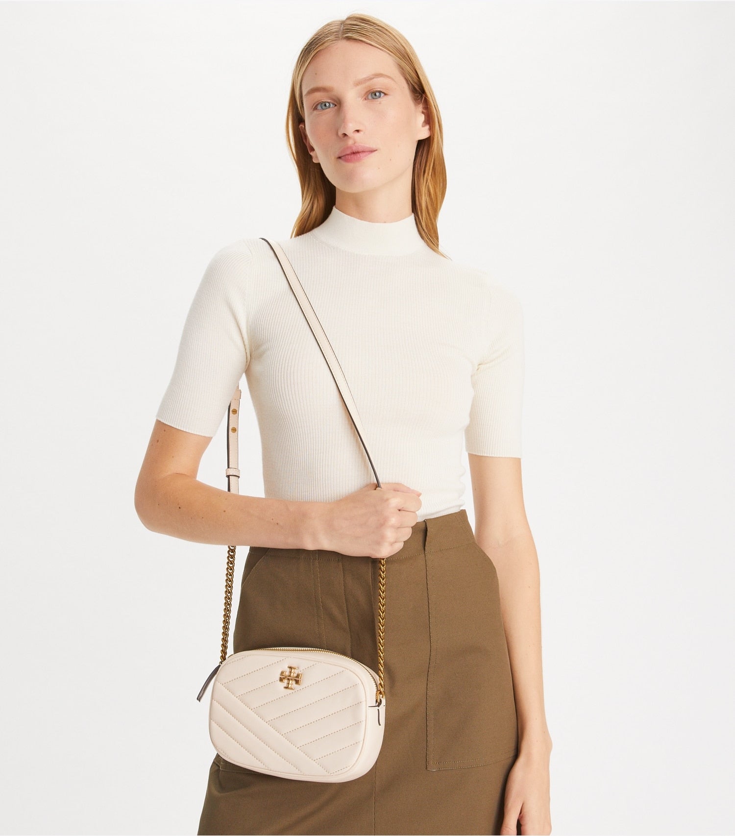 TORY BURCH WOMEN'S KIRA CHEVRON CAMERA BAG
